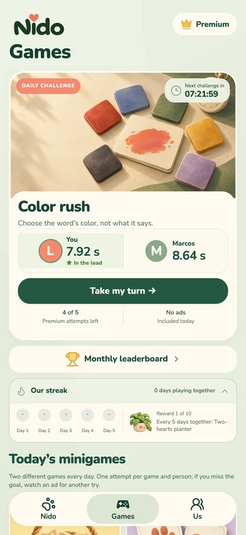 Nido — Games & daily challenges