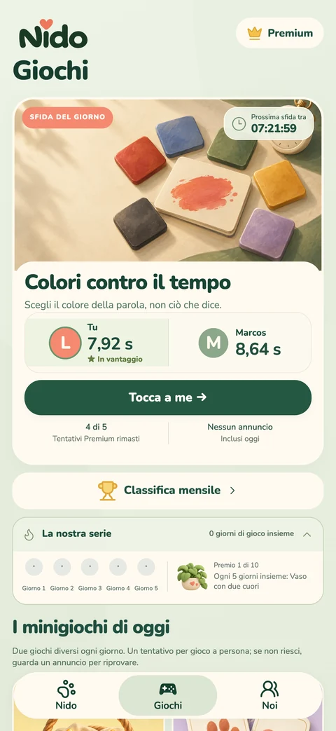 Nido — Giochi e sfide quotidiane