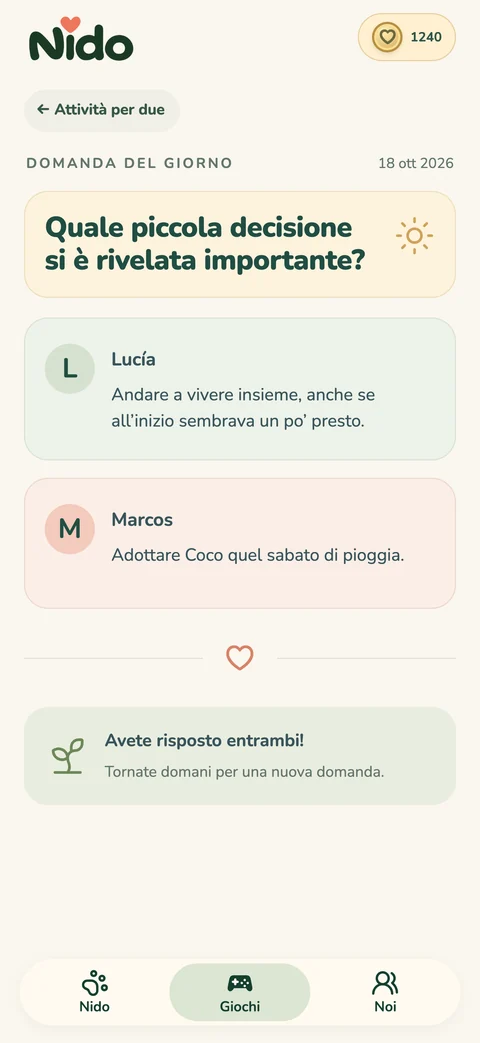 Nido — Domande per coppie