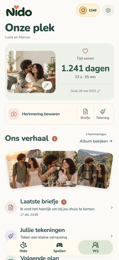 Nido — Herinneringen