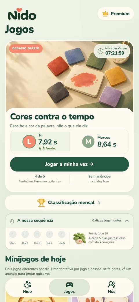 Nido — Jogos e desafios diários